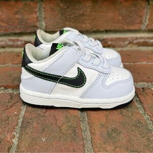 Nike Dunk Low TD "Grey Green Strike" Sneakers Size 4C child toddler kids